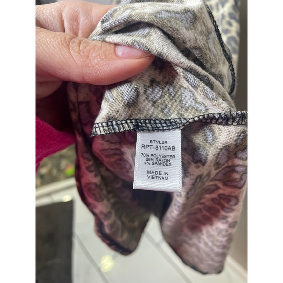 Zenana Leopard Print Tank Top  Large RPT-8110AB Scoop Neck Sleeveless Brown - Picture 3 of 4